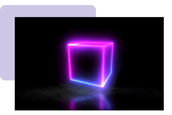 cubo neon da visualizzare